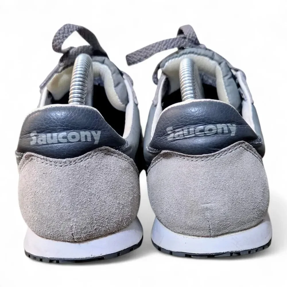 Saucony Bullet Grey White 2943-52 Men Size 7 Low Top Track Retro Shoes Sneakers - Picture 6 of 9